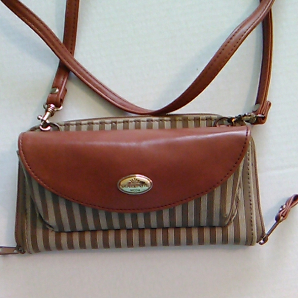 Striped dress fanny pack or shoulder bag - Picture 2 of 8